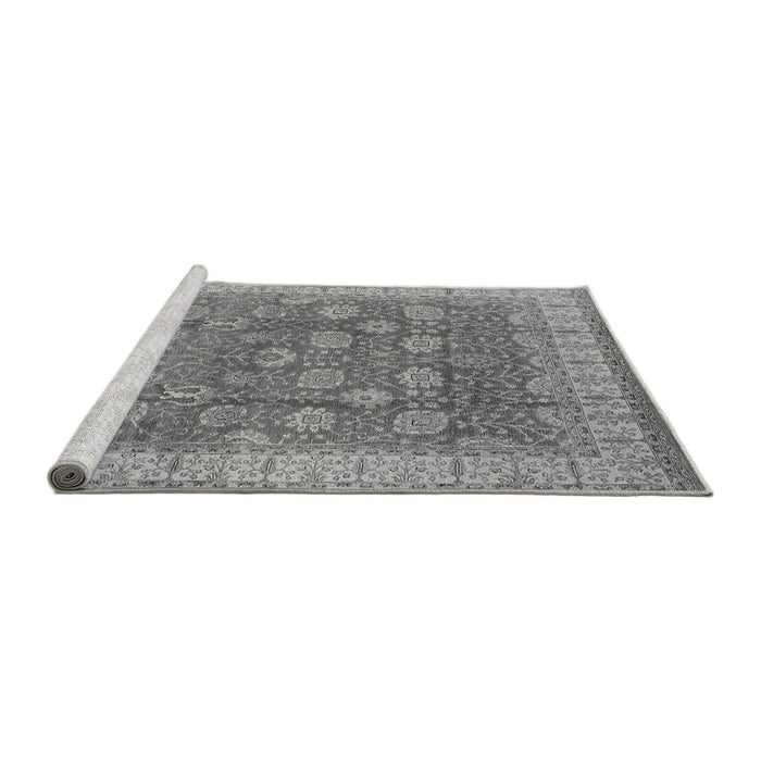 Sideview of Machine Washable Oriental Gray Traditional Rug, wshurb1339gry