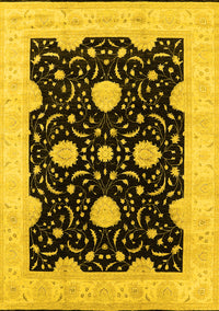 Oriental Yellow Traditional Rug, urb1340yw