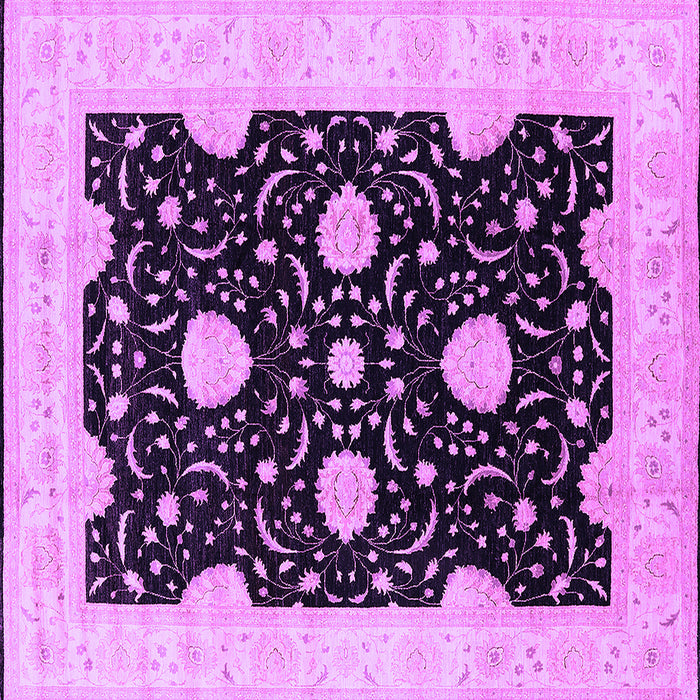 Square Machine Washable Oriental Purple Traditional Area Rugs, wshurb1340pur