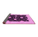 Sideview of Oriental Pink Traditional Rug, urb1340pnk