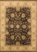 Machine Washable Oriental Brown Traditional Rug, wshurb1341brn