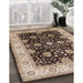 Machine Washable Industrial Modern Bakers Brown Rug in a Family Room, wshurb1341