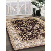 Mid-Century Modern Bakers Brown Oriental Rug, urb1341