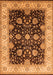 Machine Washable Oriental Orange Traditional Area Rugs, wshurb1341org