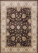 Machine Washable Industrial Modern Bakers Brown Rug, wshurb1341