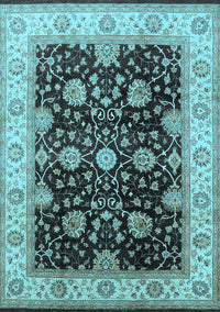 Oriental Light Blue Traditional Rug, urb1341lblu