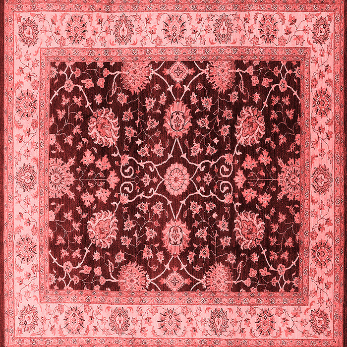 Machine Washable Oriental Red Traditional Rug, wshurb1341red