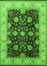 Oriental Green Traditional Rug, urb1341grn