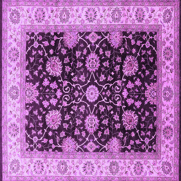 Square Oriental Purple Traditional Rug, urb1341pur