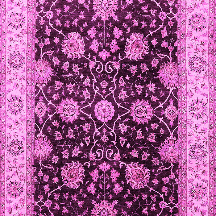 Machine Washable Oriental Pink Traditional Rug, wshurb1341pnk