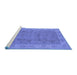 Sideview of Machine Washable Oriental Blue Traditional Rug, wshurb1342blu