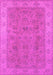 Machine Washable Oriental Pink Traditional Rug, wshurb1342pnk