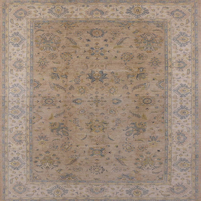 Square Machine Washable Industrial Modern Dark Almond Brown Rug, wshurb1342