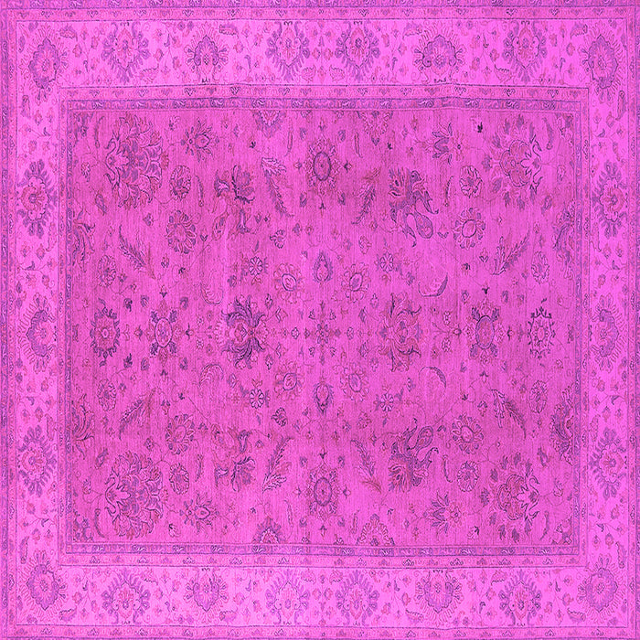 Square Oriental Pink Traditional Rug, urb1342pnk