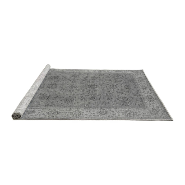 Sideview of Machine Washable Oriental Gray Traditional Rug, wshurb1342gry