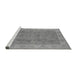 Sideview of Machine Washable Oriental Gray Traditional Rug, wshurb1342gry