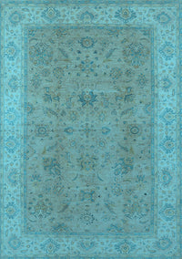 Oriental Light Blue Traditional Rug, urb1342lblu