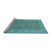 Sideview of Machine Washable Oriental Light Blue Traditional Rug, wshurb1342lblu