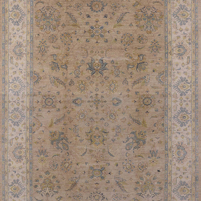 Mid-Century Modern Dark Almond Brown Oriental Rug, urb1342