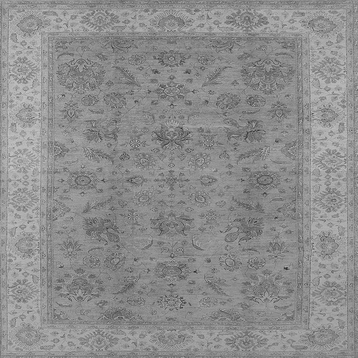 Square Machine Washable Oriental Gray Traditional Rug, wshurb1342gry