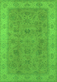 Oriental Green Traditional Rug, urb1342grn