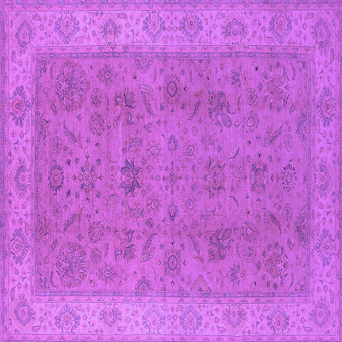 Square Oriental Purple Traditional Rug, urb1342pur