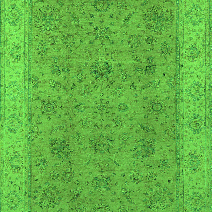 Machine Washable Oriental Green Traditional Area Rugs, wshurb1342grn