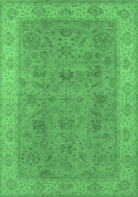 Oriental Emerald Green Traditional Rug, urb1342emgrn