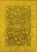 Oriental Yellow Traditional Rug, urb1343yw