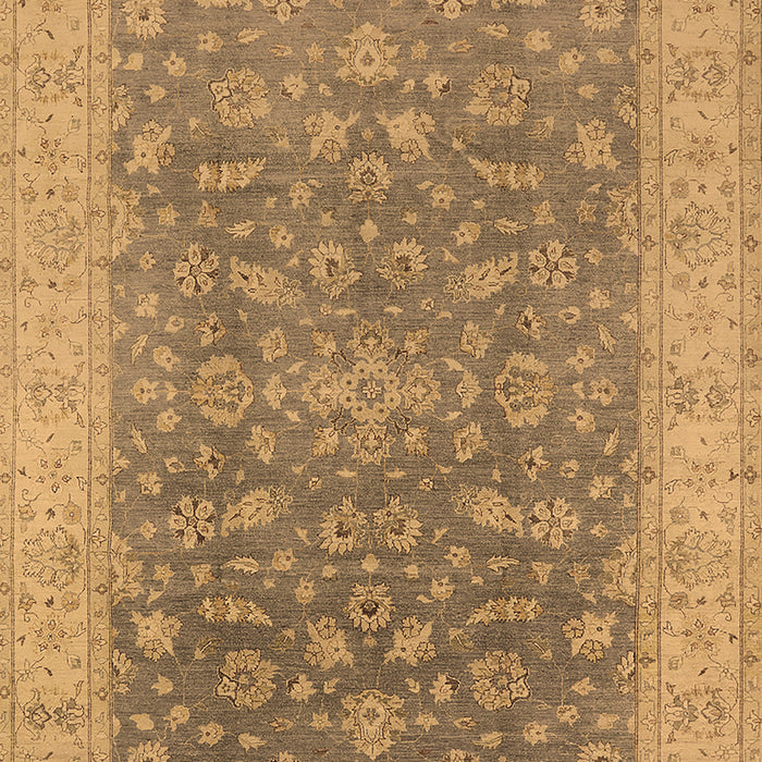 Machine Washable Oriental Brown Traditional Rug, wshurb1343brn