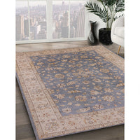 Mid-Century Modern Mauve Taupe Purple Oriental Rug, urb1343