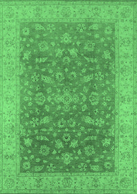 Oriental Emerald Green Traditional Rug, urb1343emgrn