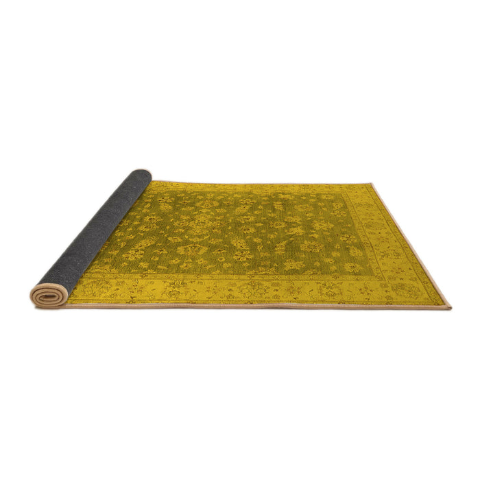 Sideview of Oriental Yellow Traditional Rug, urb1343yw