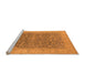 Sideview of Machine Washable Oriental Orange Traditional Area Rugs, wshurb1343org