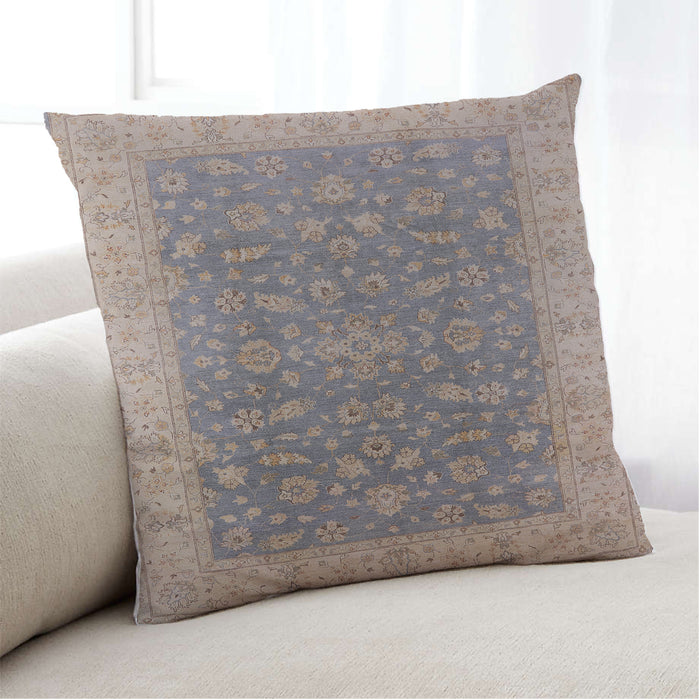 Lifestyle Image of Mid-Century Modern Urban Square Mauve Taupe Purple Throw Pillow, 18 inch by 18 inch, pwurb1343