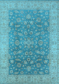 Oriental Light Blue Traditional Rug, urb1343lblu