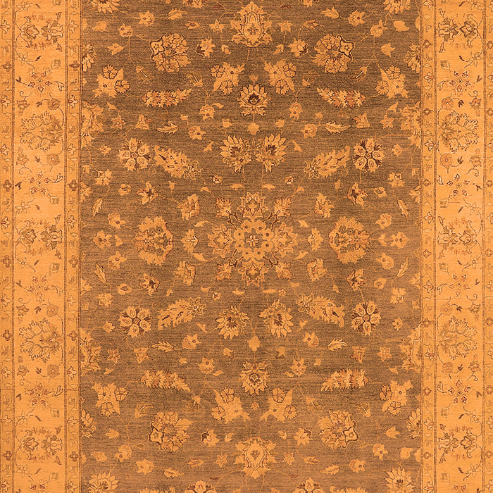 Machine Washable Oriental Orange Traditional Area Rugs, wshurb1343org