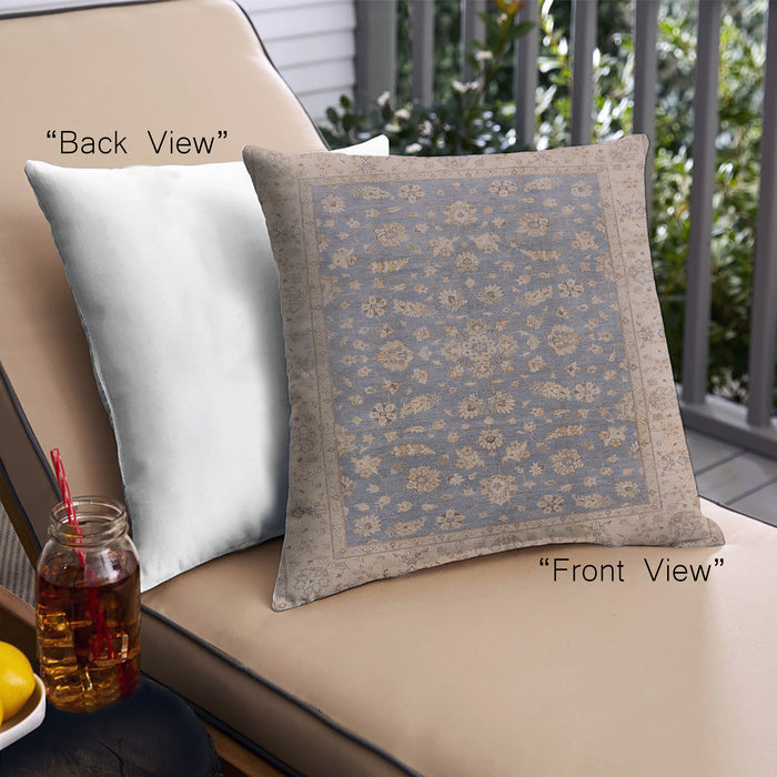 Front View of Mid-Century Modern Urban Square Mauve Taupe Purple Throw Pillow, 18 inch by 18 inch, pwurb1343