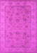 Machine Washable Oriental Pink Traditional Rug, wshurb1344pnk