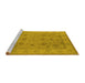 Sideview of Machine Washable Oriental Yellow Traditional Rug, wshurb1344yw