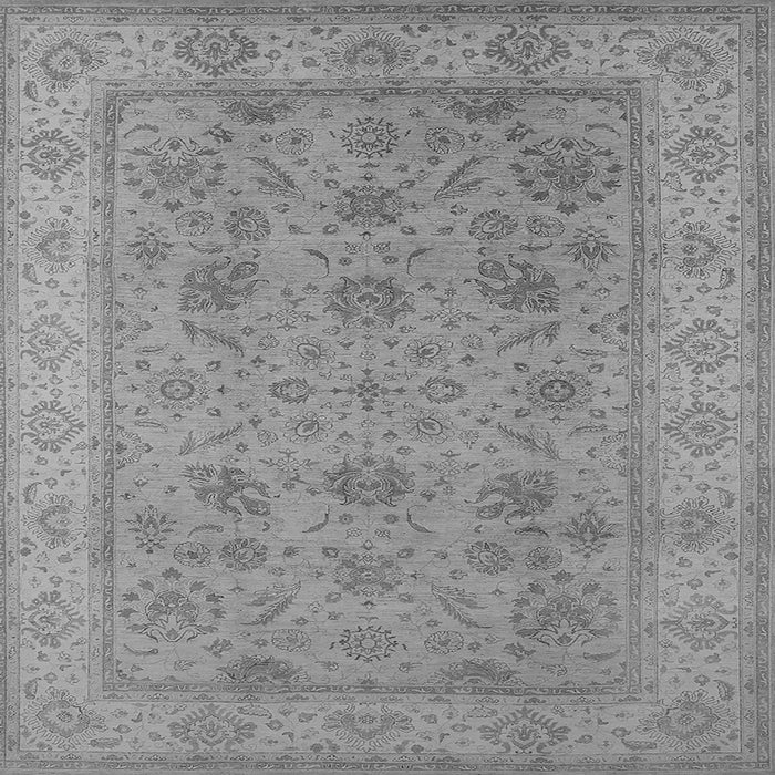 Square Oriental Gray Traditional Rug, urb1344gry