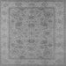 Square Oriental Gray Traditional Rug, urb1344gry