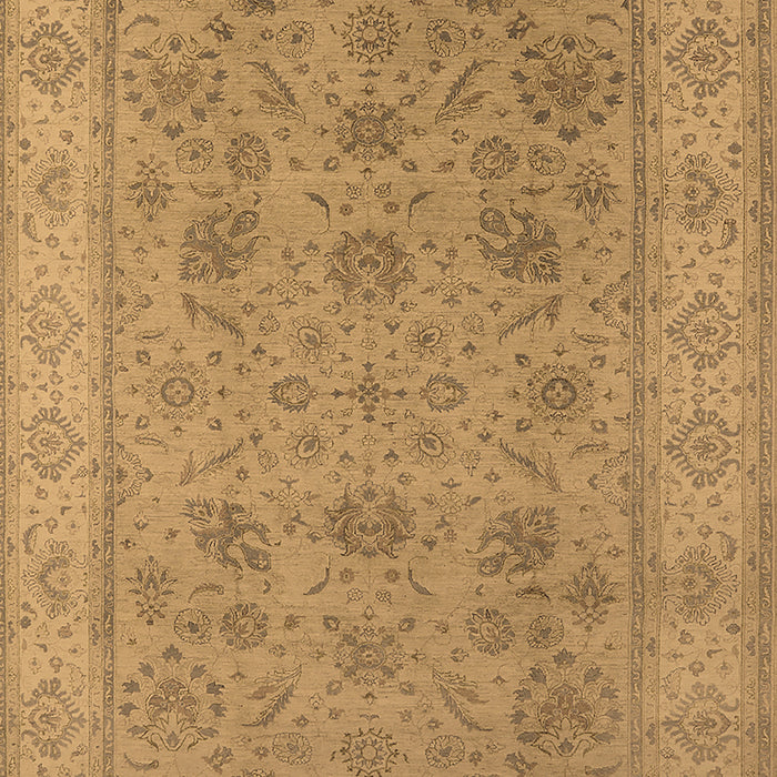 Machine Washable Oriental Brown Traditional Rug, wshurb1344brn