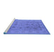 Sideview of Machine Washable Oriental Blue Traditional Rug, wshurb1344blu