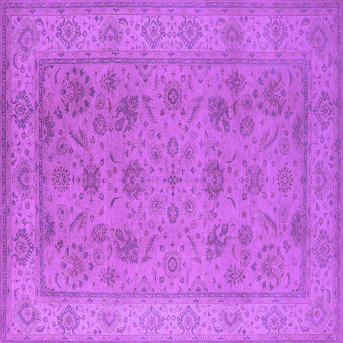 Square Machine Washable Oriental Purple Traditional Area Rugs, wshurb1344pur