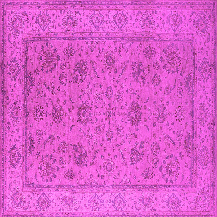 Square Oriental Pink Traditional Rug, urb1344pnk