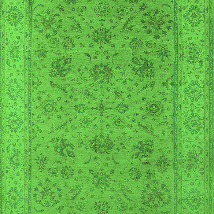 Oriental Green Traditional Rug, urb1344grn