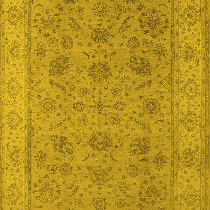 Oriental Yellow Traditional Rug, urb1344yw