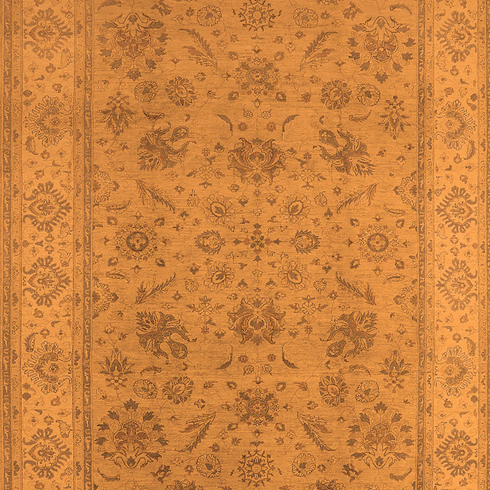Machine Washable Oriental Orange Traditional Area Rugs, wshurb1344org