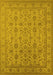 Oriental Yellow Traditional Rug, urb1345yw